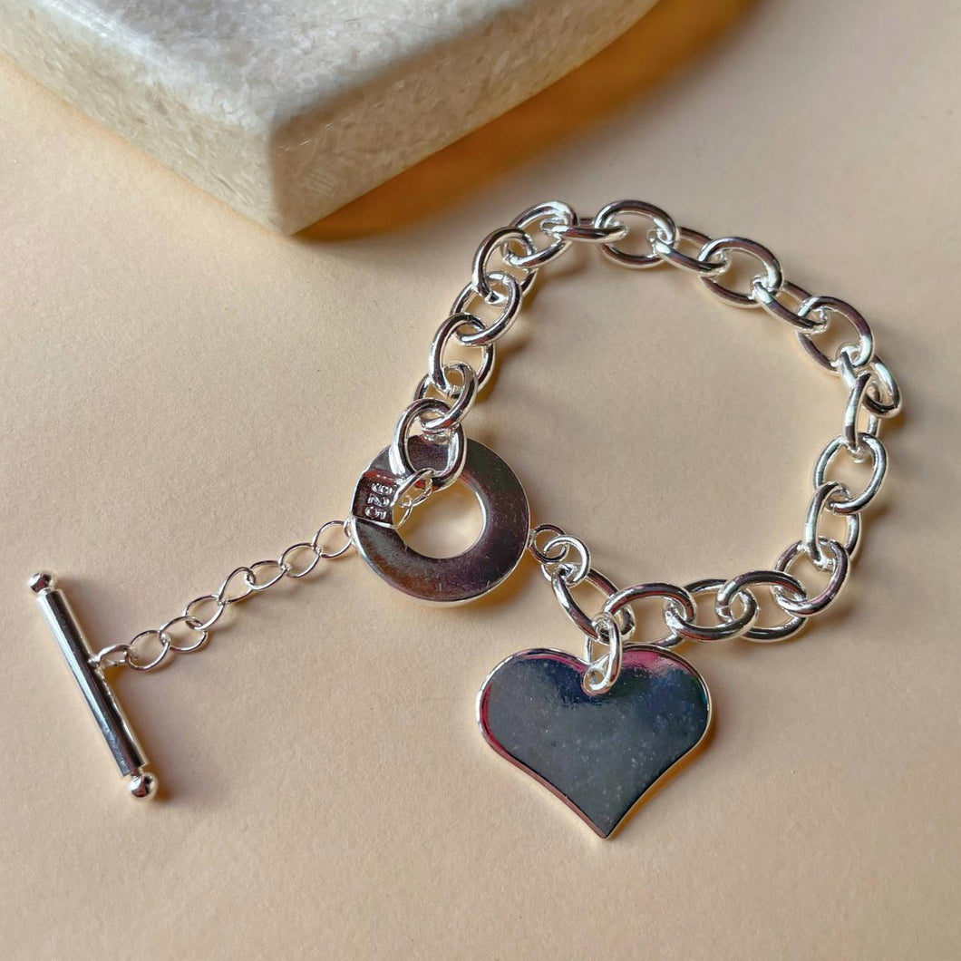 Maxi pulsera placa corazón